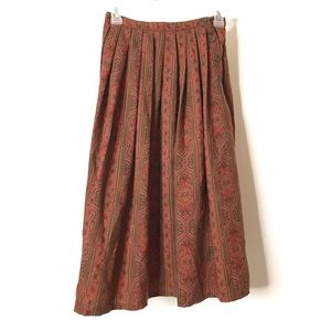 Calvin Klein Vintage Skirt Size 4 Printed Pleated